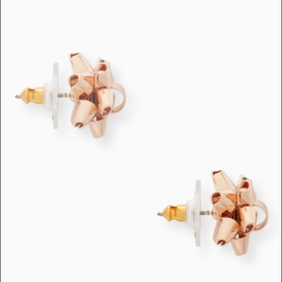 Kate Spade ♠️ NWT Rose Gold Bow Earrings - Picture 6 of 7